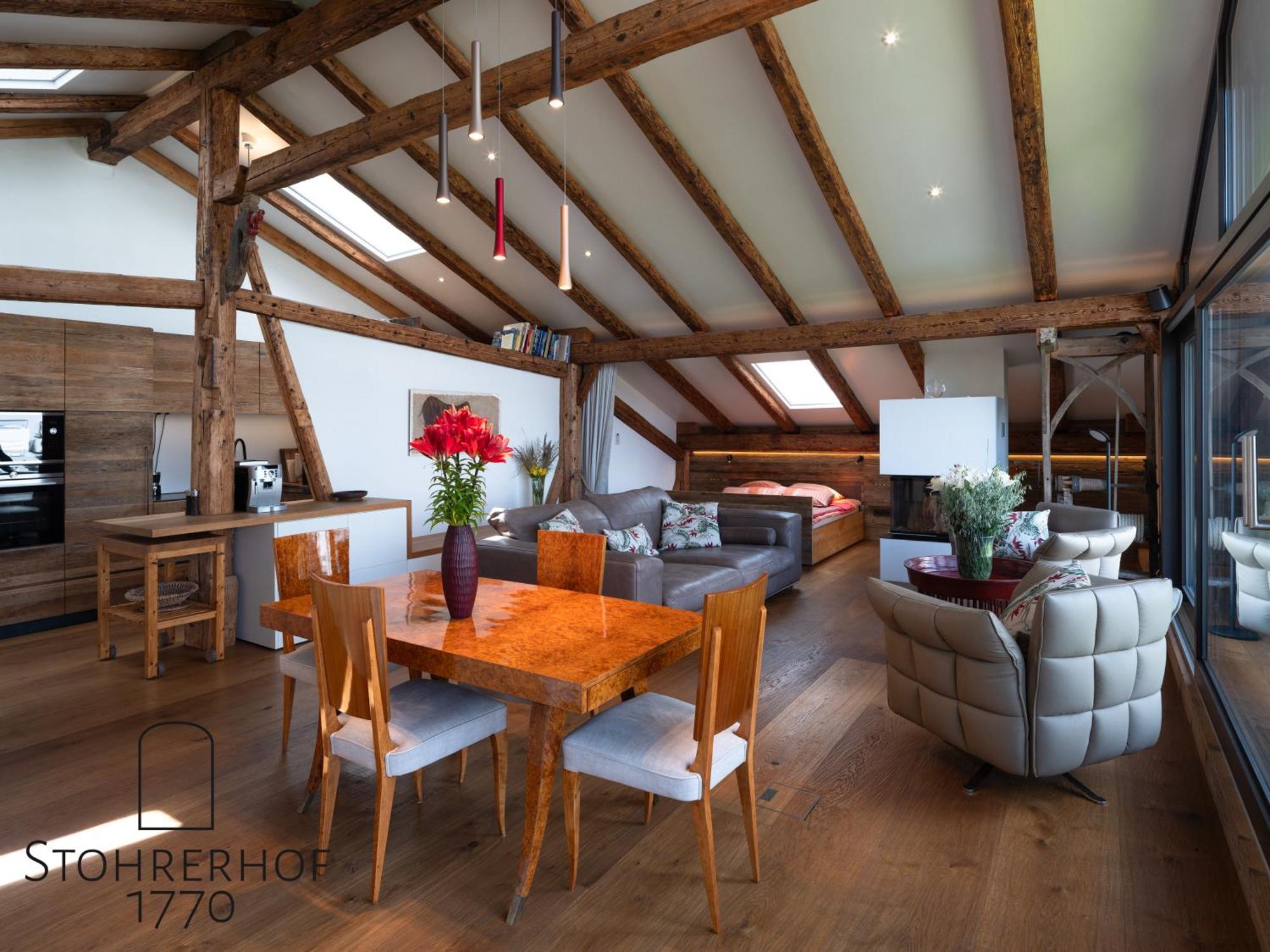 5 Sterne Penthouse-Loft Gut Stohrerhof Bis 4 Personen Diessen am Ammersee Luaran gambar